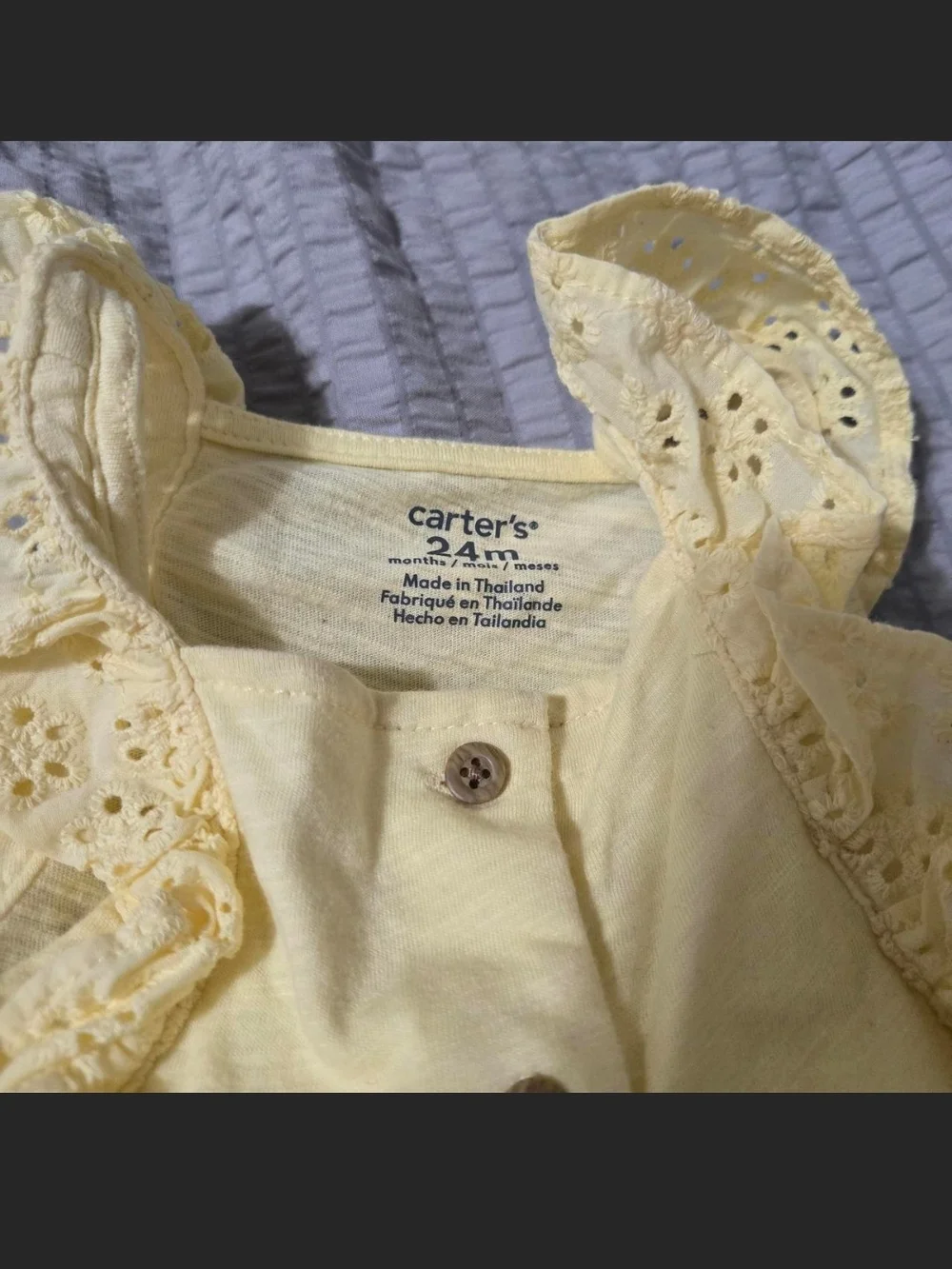 Carter's Pink Striped and Yellow Ruffle Baby One-Piece Bodysuits